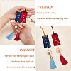 2Pcs 2 Colors Brocade Blessing Bag Pendant Decorations HJEW-OC0001-07-4