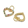 Brass Micro Pave Cubic Zirconia Pendants KK-C092-24G-G-2