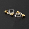 Brass Clip-on Earring Findings KK-C130-08G-3