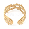 Ion Plating(IP) 304 Stainless Steel Open Cuff Rings for Women LS-RJEW-Z057-10G-01-3