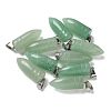 Natural Green Aventurine Pointed Pendants G-B127-18P-05-1