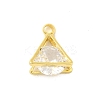 Real 18K Gold Plated Rack Plating Brass Micro Pave Cubic Zirconia Pendants Charms KK-S396-05D-1