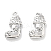 Brass Micro Pave Cubic Zirconia Charms KK-M102-01P-1