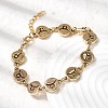 12 Constellations 304 Stainless Steel Link Chain Bracelets BJEW-I239-01G-11-3