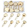 8Pcs 8 Styles Alloy Alligator Hair Clip Finding PHAR-CJ0001-03-1