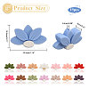 CHGCRAFT 15Pcs 15 Colors Lotus Food Grade Eco-Friendly Silicone Beads SIL-CA0003-05-2