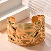 Textured 304 Stainless Steel Cuff Bangles for Women STAS-Z108-09G-02-2