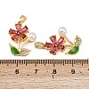 Brass Micro Pave Cubic Zirconia Enamel Pendants KK-B161-06G-3