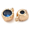 Brass Micro Pave Cubic Zirconia Charms KK-Z089-11KCG-02-2