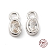 Real Platinum Plated Rhodium Plated 925 Sterling Silver Charms STER-K176-03C-P-1