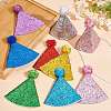 16Pcs 8 Colors  Polyester Pet Birthday Hat AJEW-GO0002-19-4