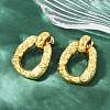 304 Stainless Steel Nuggets Dangle Stud Earrings EJEW-K268-27G-3