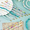 16Pcs 8 Styles Acrylic & Glass & Synthetic Turquoise Baseball Cap Chain HJEW-FH00162-4