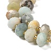 Natural Flower Amazonite Beads Strands G-P573-A66-10x6mm-4