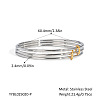 304 Stainless Steel 3-Strand Bangle Sets for Women VJ6341-2-1