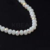 Electroplate Solid Color Glass Rondelle Bead Strands EGLA-Q050-12mm-15-3