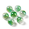 UV Plating Opaque Crackle Two-tone Acrylic Beads MACR-C032-01J-1