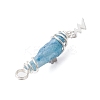 3Pcs 3 Styles Electroplated Natural Quartz Crystal Nuggets Copper Wire Wrapped Pendants PALLOY-JF03128-03-4