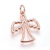 Brass Pendants KK-G364-13RG-1