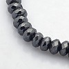Electroplate Non-magnetic Synthetic Hematite Beads Strands G-J208F-01-1