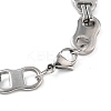Anti-Tarnish 201 Stainless Steel Oval Link Chain Necklace & Bracelets Set SJEW-G083-02P-3