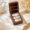 1Pc 3-Slot Walnut Wood Jewelry Gift Box with Magnetic Cover CON-DC0001-15A-5