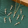 SHEGRACE Brass Micro Pave Cubic Zirconia Pendants XGRQ3D637-513G-5