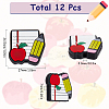 12Pcs Teachers' Day Food Grade Silicone Focal Beads SIL-SC0001-82-2
