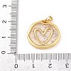 Transparent Epoxy Resin Brass Pendants KK-B163-01G-02-3