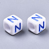 Opaque White Acrylic Beads SACR-R252-02N-2