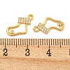 Christmas Theme Brass Clear Cubic Zirconia Pendants KK-N254-30G-3