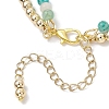 Natural Rhodonite Round Beadeds Double-layered Bracelets for Women BJEW-JB12095-03-4
