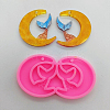 Moon with Mermaid Tail Pendant Silhouette Silicone Molds LS-DIY-M034-17-1