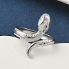 304 Stainless Steel Open Cuff Rings for Women RJEW-A079-06C-P-1
