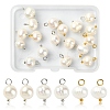 18Pcs 3 Colors Natural Cultured Freshwater Pearl Pendants PALLOY-YW00036-1