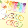DIY Column Baking Paint Glass Seed Beads Bracelets Making Kits SEED-FS0001-39-7