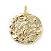 Brass Micro Pave Cubic Zirconia Pendants ZIRC-G157-03D-01G-1