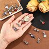 18Pcs 6 Styles Alloy Enamel with Crystal Rhinestone European Dangle Charms FIND-YW0006-85-3
