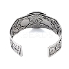 Constellation Alloy Open Cuff Bangles for Women Men BJEW-C064-01AS-02-3
