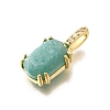 Natural Amazonite Faceted Oval Pendants KK-F899-03B-G-2