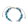 Natural Apatite Chip Nylon Braided Beaded Bracelet Making AJEW-JB01296-07-1