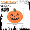 20Pcs Pumpkin Polyester Computerized Embroidery Cloth Iron on/Sew on Patches PATC-HY0001-96-2