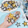 42Pcs 6 Styles Star Computerized Embroidery Cloth Iron on/Sew on Patches FIND-CP0002-14-3