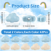 84Pcs 2 Colors Baking Paint Opaque Acrylic Beads FIND-SC0020-83A-2