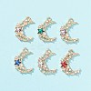 6Pcs 6 Colors Acrylic Rhinestone Pendants FIND-FS0001-39-1-1