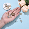 10Pcs 2 Colors Alloy Rhinestone Pendants ALRI-YW0001-28-5