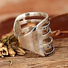 Alloy with Synthetic Turquoise Finger Rings FS-WG0500F-04-4