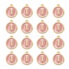 Golden Plated Alloy Enamel Charms X-ENAM-S118-07I-2