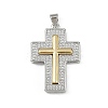 Brass Micro Pave Cubic Zirconia Pendants KK-S528-04GP-1