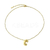 Ion Plating(IP) Initial Letter 304 Stainless Steel Pendant Necklace NJEW-R265-05G-C-2